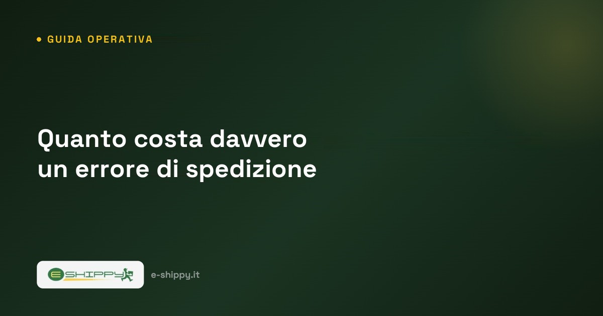 Quanto costa davvero un errore di spedizione